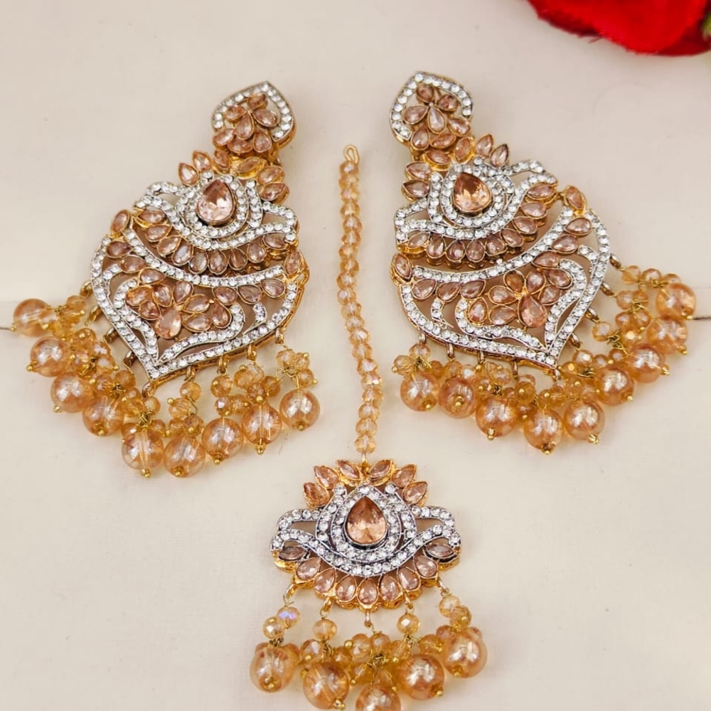 Elegant Gold and Silver Chandelier Earrings